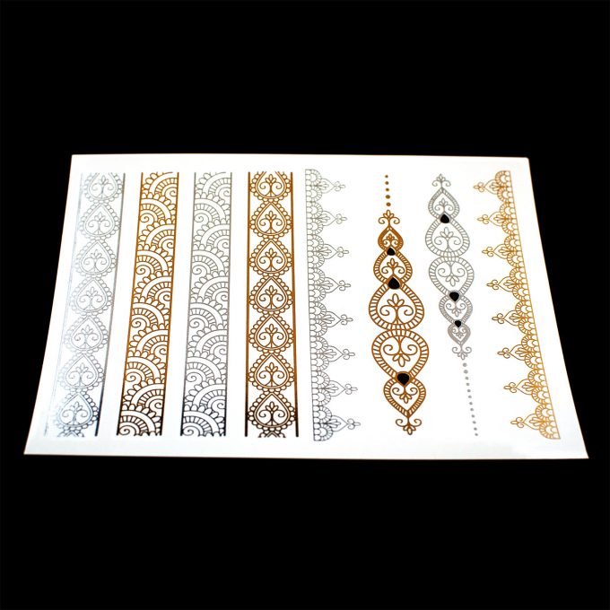 Flash-Tattoos Gold/Silber 05