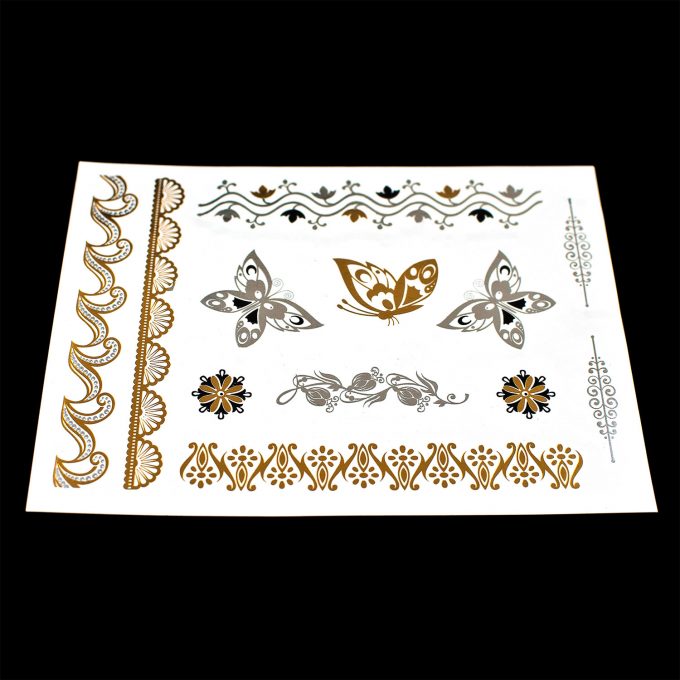 Flash-Tattoos Gold/Silber 08