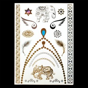 Flash-Tattoo in silber und gold als Produktebild im Shop Alessoires