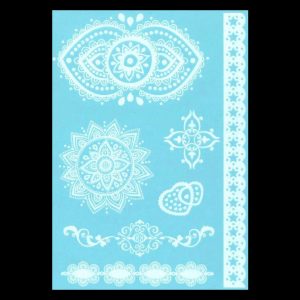 Henna-Tattoo in weiss als Produktebild im Shop Alessoires